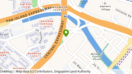 Map showing the location of Riverbay