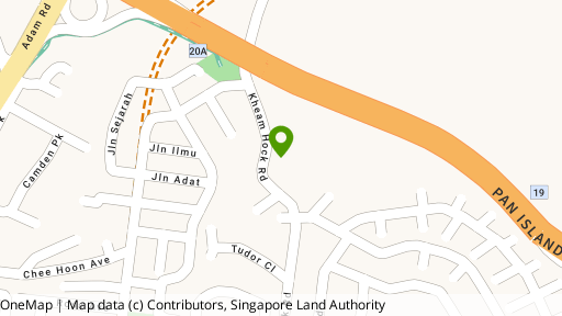 Map showing the location of Kheam Hock Gardens
