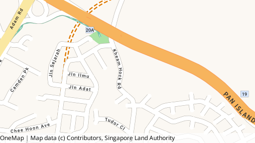 Map showing the location of 42A Kheam Hock Road