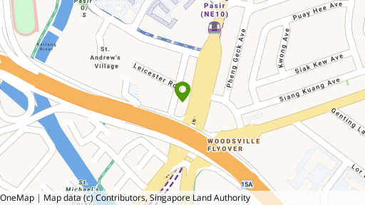 Map showing the location of Woodsville Mansions