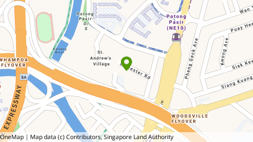 Map showing the location of Leicester Lodge