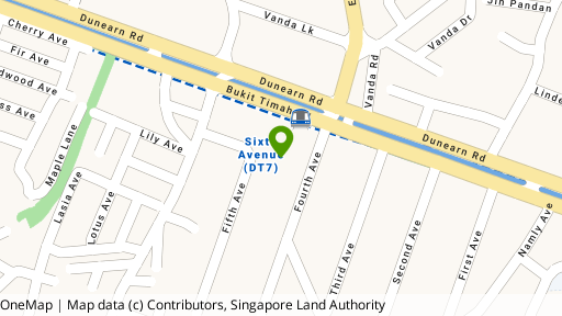 Map showing the location of Fourth Avenue Residences