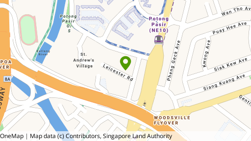 Map showing the location of Parc Aston