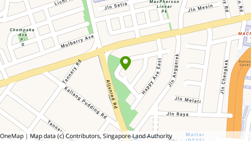 Map showing the location of Happy Mansion
