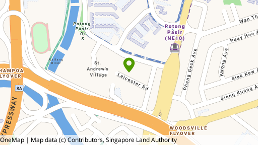 Map showing the location of Leicester Suites