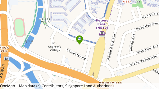 Map showing the location of Ridge Court