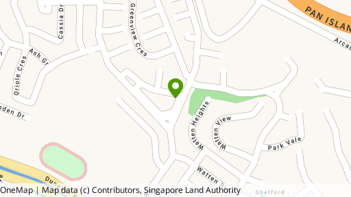 Map showing the location of 77A Hillcrest Road