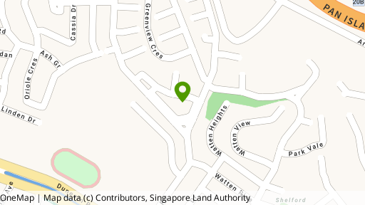 Map showing the location of Greendale Court