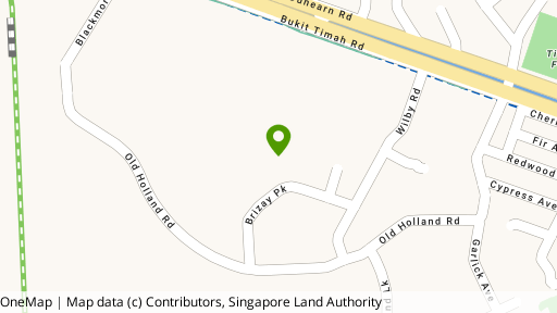 Map showing the location of Brizay Park