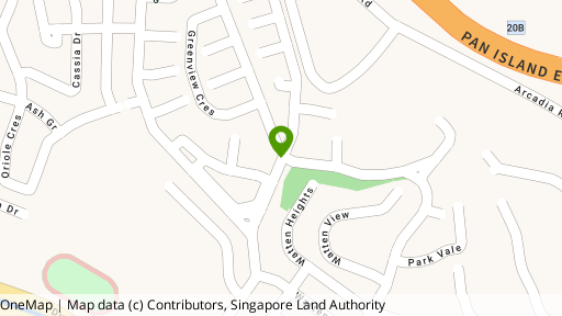 Map showing the location of Hillcrest Villa