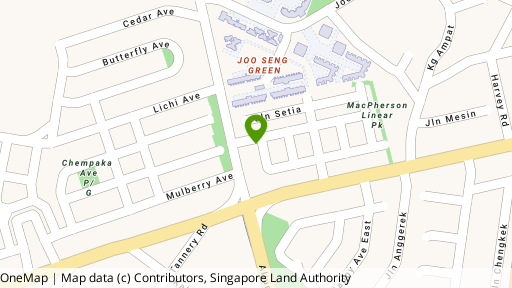 Map showing the location of MacPherson Garden Estate