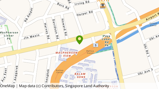 Map showing the location of Macpherson Green
