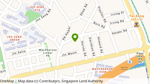 Map showing the location of 33 Mactaggart Road