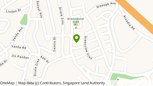 Map showing the location of Greenwood Villas
