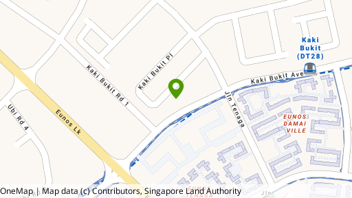 Map showing the location of Eunos Tech Park