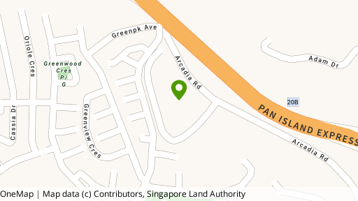 Map showing the location of Hillcrest Arcadia