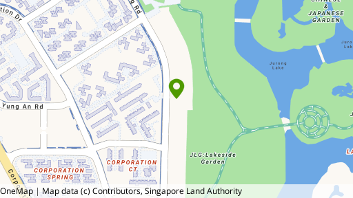 Map showing the location of Lakeside Apartments