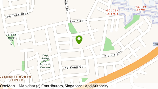 Map showing the location of Eng Kong Green