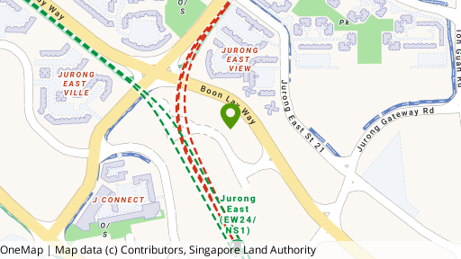 Map showing the location of J Gateway