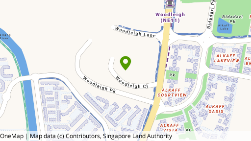 Map showing the location of Blossoms @ Woodleigh