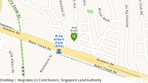 Map showing the location of Hua Guan Garden