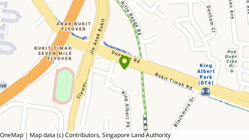 Map showing the location of 1 King Albert Park