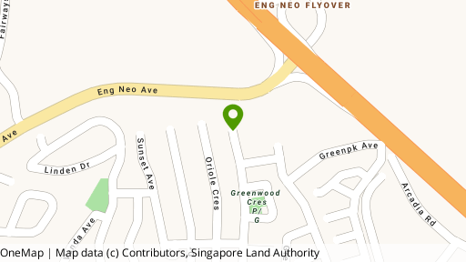 Map showing the location of Greenwood Mews