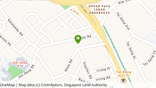 Map showing the location of 15 Little Road