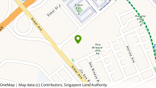 Map showing the location of Eastpoint Green