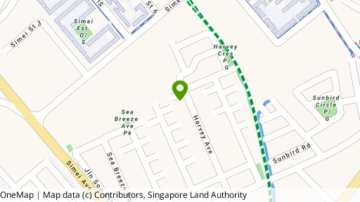 Map showing the location of Harvey Residences