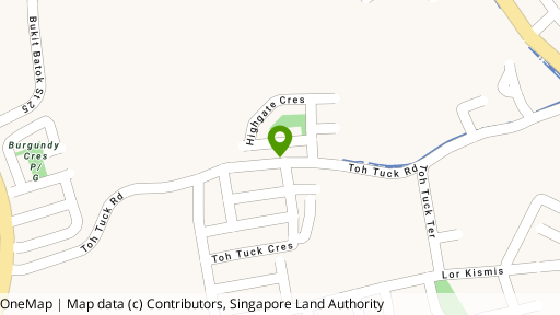 Map showing the location of Toh Tuck Garden