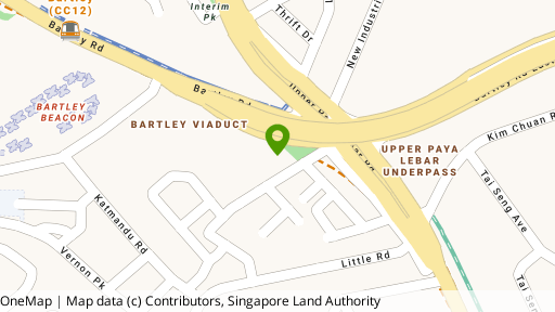 Map showing the location of Bartley Vue