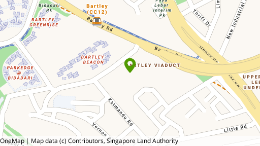 Map showing the location of Bartley Ridge