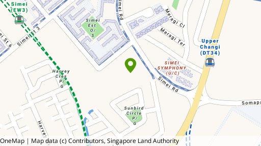 Map showing the location of Simei Green Condominium