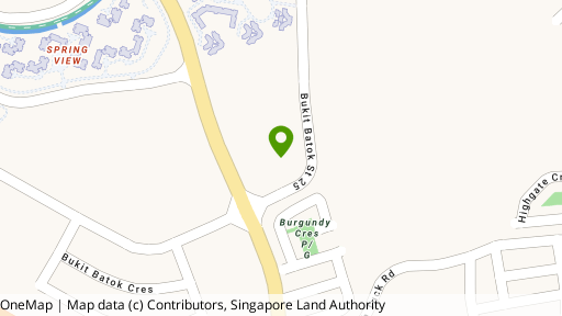Map showing the location of Parkview Apartments