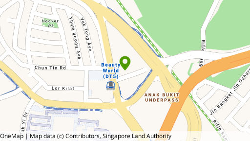 Map showing the location of Beauty World Plaza