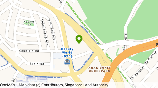 Map showing the location of Beauty World Centre