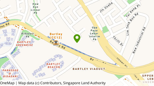 Map showing the location of Bartley Residences