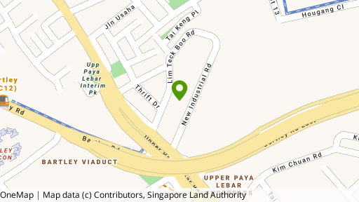 Map showing the location of 21 New Industrial Road