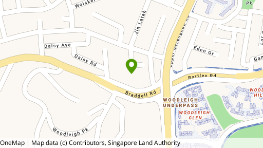 Map showing the location of Braddell Park