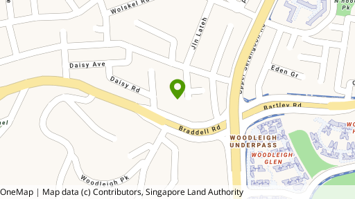 Map showing the location of Braddell Regalia