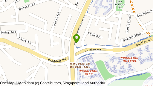 Map showing the location of 468A Upper Serangoon Road