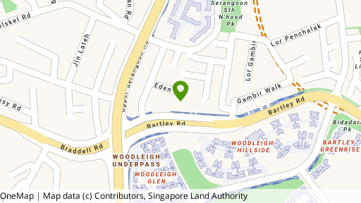 Map showing the location of Eden View