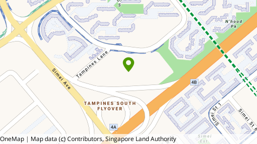 Map showing the location of Treasure at Tampines