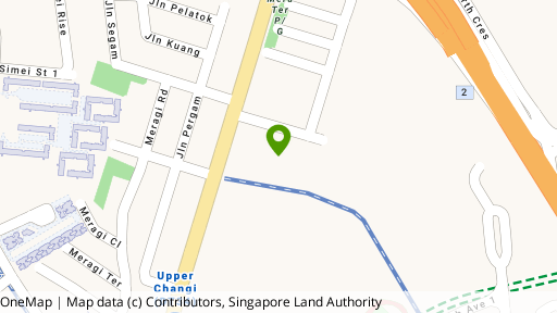 Map showing the location of Changi Green