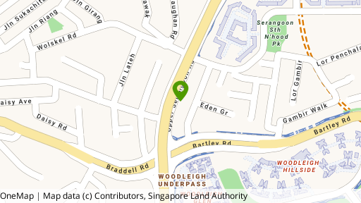 Map showing the location of Vibes @ Upper Serangoon