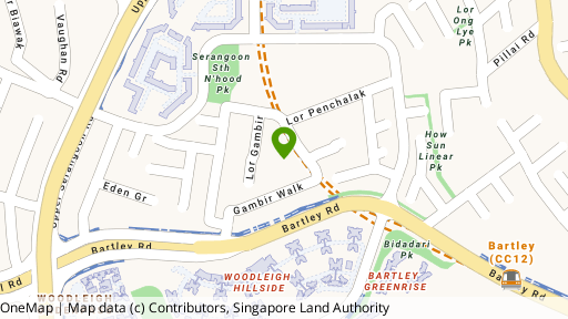 Map showing the location of Le Gambir