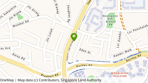 Map showing the location of Sunshine Lodge