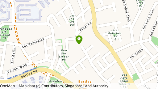 Map showing the location of Casa Rosa