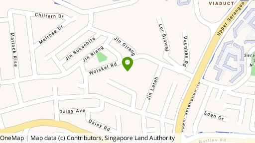 Map showing the location of Wolskel Lodge